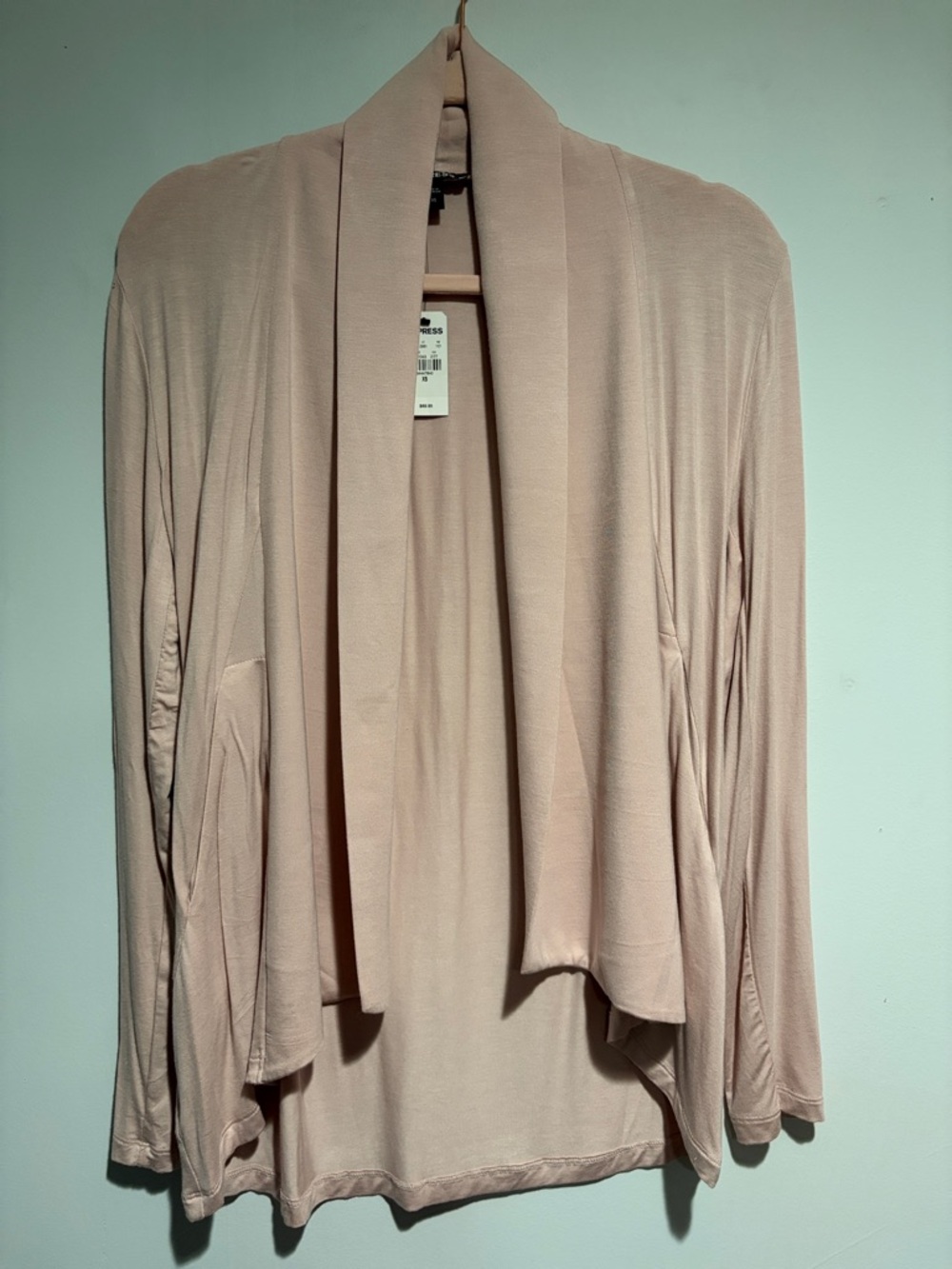 Express Pale Pink Open Front Cardigan